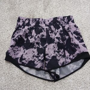 Purple and Black Tie-Dye Athletic Shorts